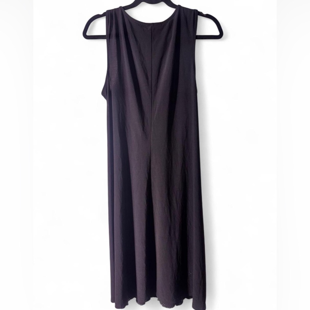 Roz & Ali Black Sleeveless Midi Dress with Beaded Hem - Picture 4 of 4